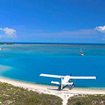 Beach Panoramic View with Seaplane