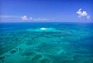 Gulf of Mexico and Clear Waters and Two Clouds