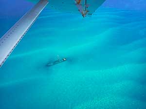 Sunken Ship View from Seaplane