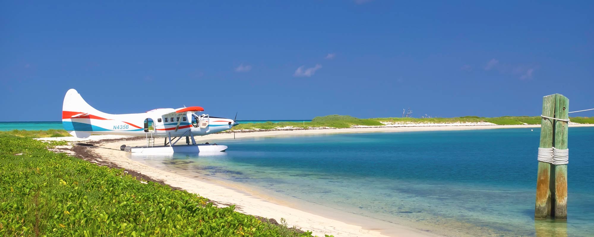 Seaplane on the Beach at Dry Tortugas National Park